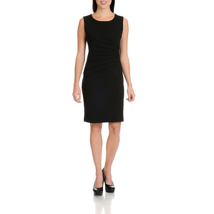Harve Benard Pintuck Sleeveless Dress