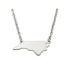 Personalized Sterling Silver North Carolina Pendant Necklace