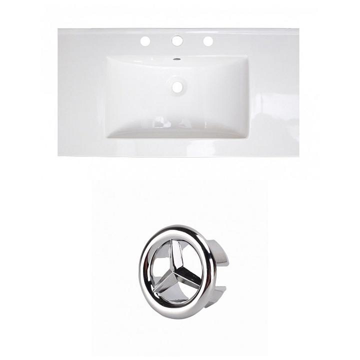 36.75-in. W 3h4-in. Ceramic Top Set In White Color