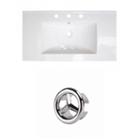 36.75-in. W 3h4-in. Ceramic Top Set In White Color