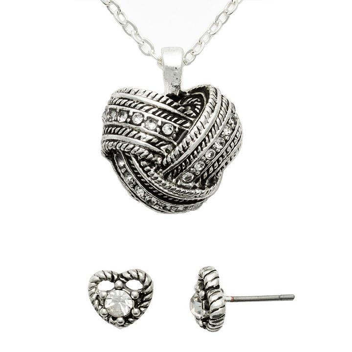 Mixit Womens 2-pc. Silver Over Brass Jewelry Set