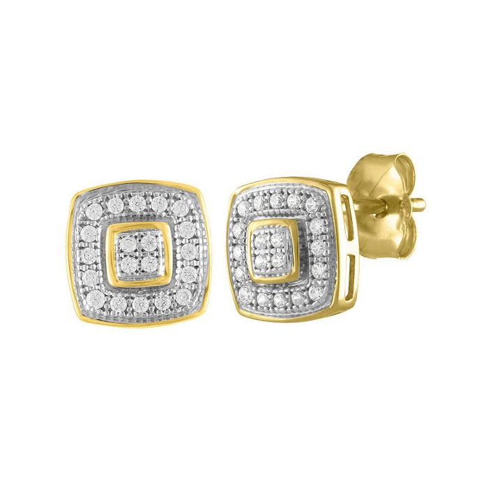 Diamond Accent Genuine White Diamond 7.5mm Stud Earrings