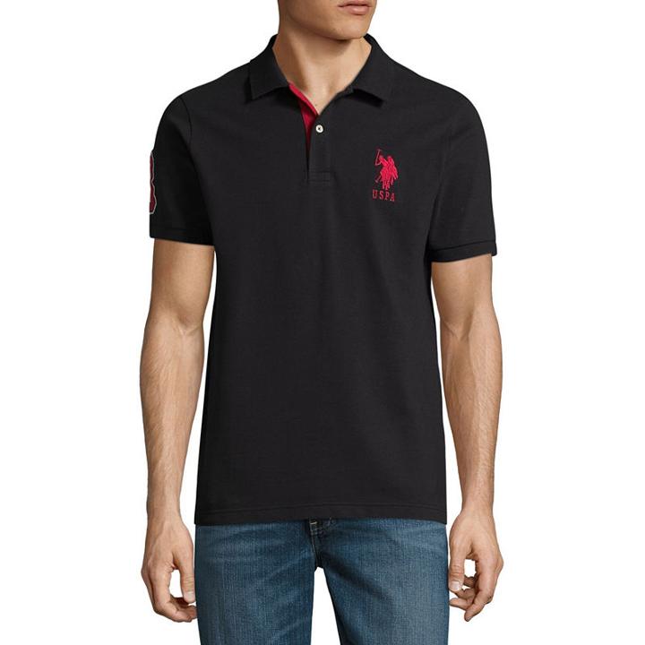 U.s. Polo Assn. Short Sleeve Big Pony Contrast Collar Polo Shirt