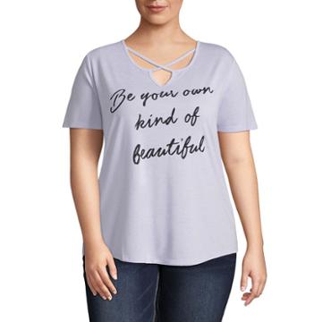 Hybrid Tees Short Sleeve Y Neck T-shirt-womens Juniors
