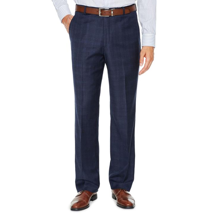 Stafford Slim Fit Woven Plaid Suit Pants - Slim