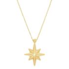 Womens 14k Gold Star Pendant Necklace
