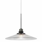 Wooten Heights 10.2 Tall Glass And Metal Led Pendant With Brushed Steel Cord