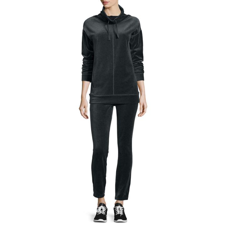 St. John's Bay Velour Mockneck Pullover Top