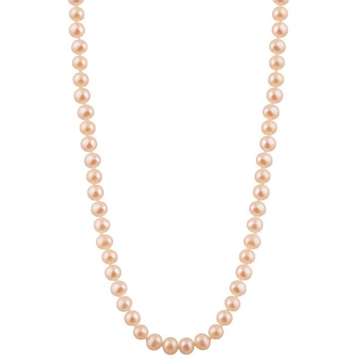 Womens 5mm Pink Cultured Freshwater Pearls Strand Necklace