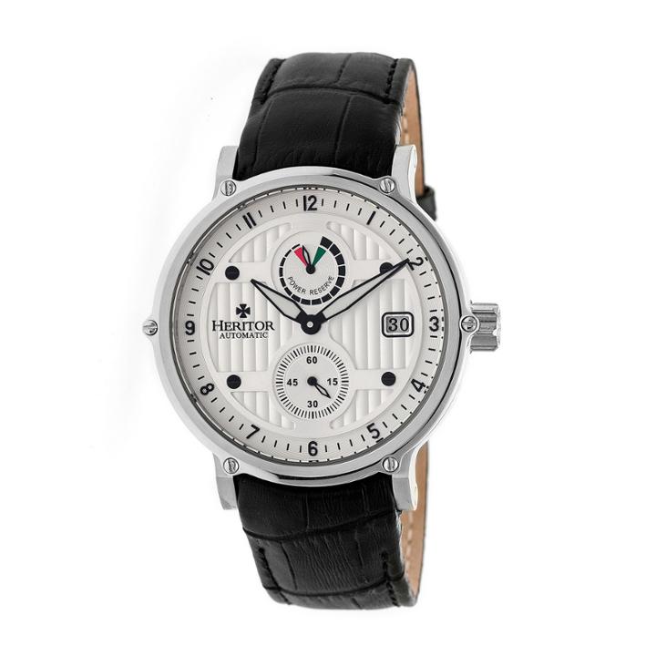Heritor Leopold Mens Black Strap Watch-herhr4703
