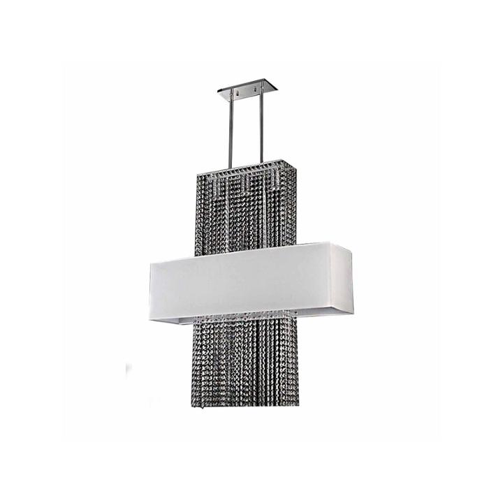 Warehouse Of Tiffany Mikayla 3-light White Fabric 38-inch Cross Chandelier