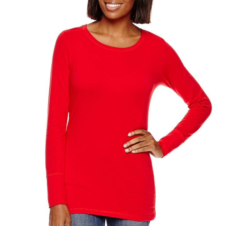 A.n.a Essential Long-sleeve T-shirt- Petite