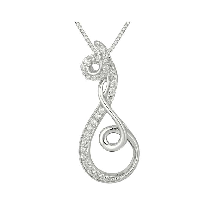 1/5 Ct. T.w. Diamond Loop Pendant Necklace