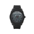 Zoo York Mens Black Graphic Rubber Strap Watch