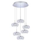 Eglo Corliano Led 19 Inch Chrome Multi Light Pendant Ceiling Light