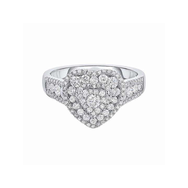 Womens 1 1/2 Ct. T.w. White Diamond 14k Gold Band