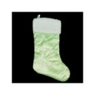 20 Mint Green Iridescent Glittered Snowflake Christmas Stocking With White Faux Fur Cuff