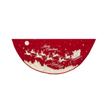 Kurt Adler 48 Reindeer And Santa Printed Tree Skirt
