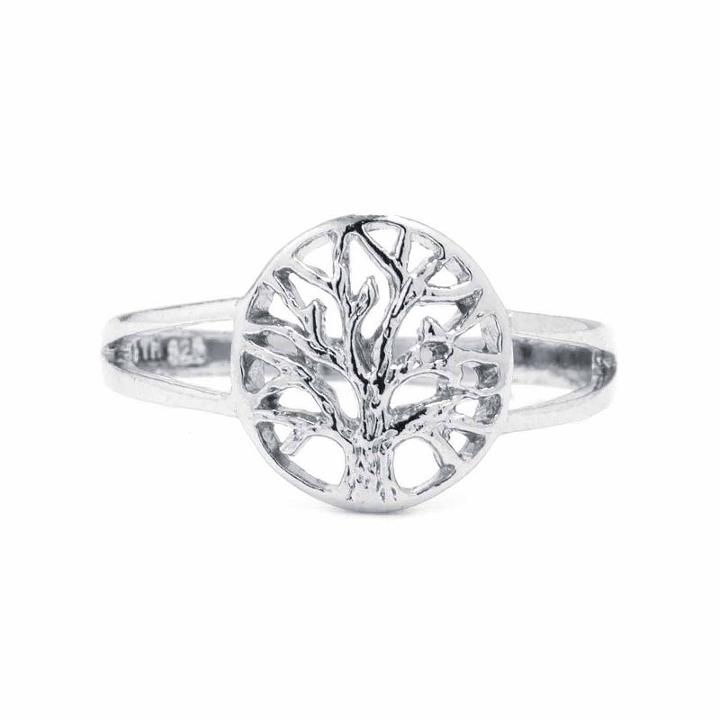 Silver Treasures Womens Sterling Silver Tree Of Life Cocktail Ring