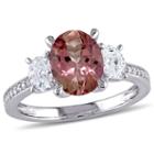 Modern Bride Gemstone Womens Pink Tourmaline 14k Gold Engagement Ring
