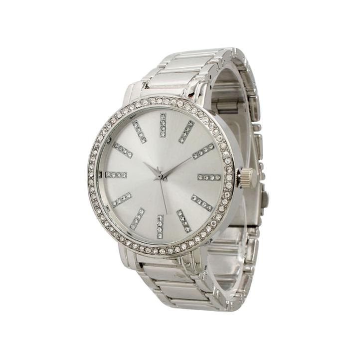 Olivia Pratt Womens Silver Tone Bangle Watch-15267silver