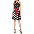 Chelsea Rose Sleeveless Dots Fit & Flare Dress