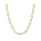Mens 18k Yellow Gold Over Silver 8.4mm 20 Curb Chain Necklace