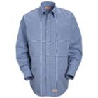 Red Kap Long Sleeve Mini Plaid Button Up Shirt