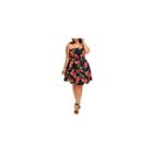 Fashion To Figure Emory Strapless Floral Flare Dress - Plus