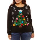 Ugly Christmas Tree Sweater-juniors Plus