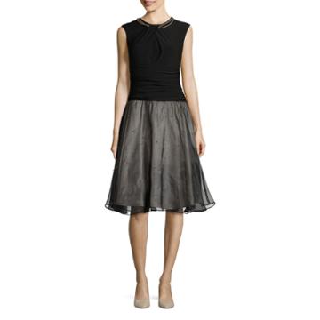 S.l. Fashions Sleeveless Fit & Flare Dress