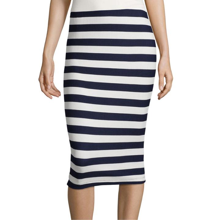 By & By Slim-fit Stripe Pencil Skirt