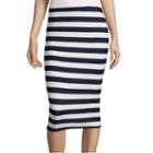 By & By Slim-fit Stripe Pencil Skirt