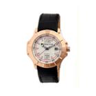 Heritor Automatic Norton Mens Leather Magnified Date-rose Gold/silver Watches