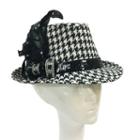 Whittall & Shon Houndstooth Fedora Derby Hat