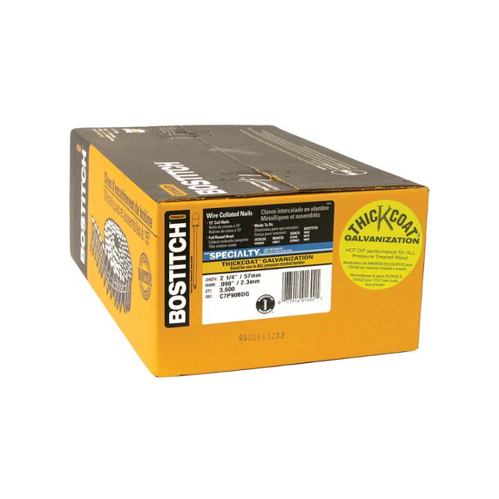 Bostitch Stanley C7p90bdg 2-3/16 Smooth Shank 15coil Siding Nails 3;600 Count