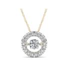 Love In Motion&trade; 1/4 Ct. T.w. Diamond 10k Yellow Gold Round Pendant Necklace