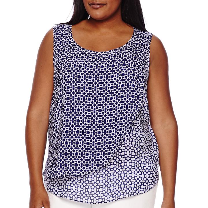Liz Claiborne Asymmetrical Layer Tank Top