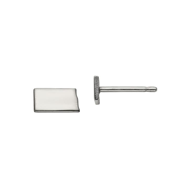 Personalized Sterling Silver North Dakota Stud Earrings