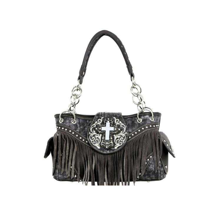 Montana West Faith Turquoise Cross Shoulder Bag