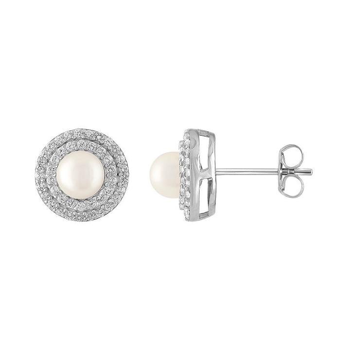 Genuine White Pearl 10mm Stud Earrings