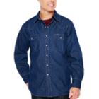 Ely Cattleman Long Sleeve Denim Snap-front Shirt - Big And Tall