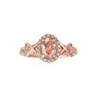 1/4 Ct. T.w. Diamond And Genuine Morganite 10k Rose Gold Ring