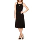 Black Label By Evan-picone Sleeveless Ruched Waist Dress