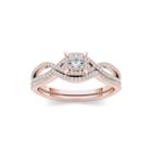 1/3 Ct. T.w. Diamond 14k Rose Gold Engagement Ring