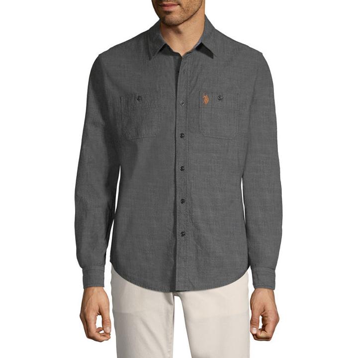 U.s. Polo Assn. Long Sleeve Button-front Shirt-slim