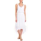Ny Collection High Low Midi Dress With Crochet Straps