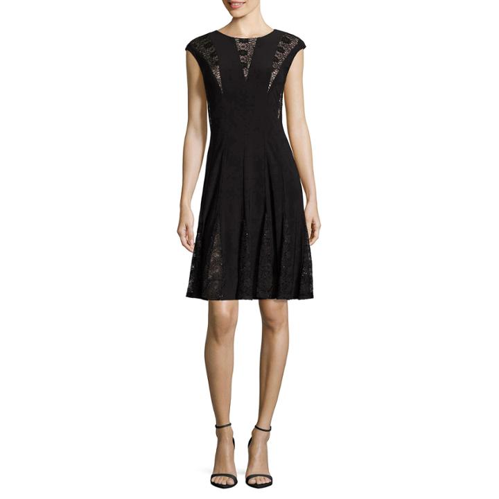 R & M Richards Sleeveless Fit & Flare Dress