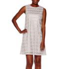 Scarlett Sleeveless Chevron Lace Fit-and-flare Dress - Petite