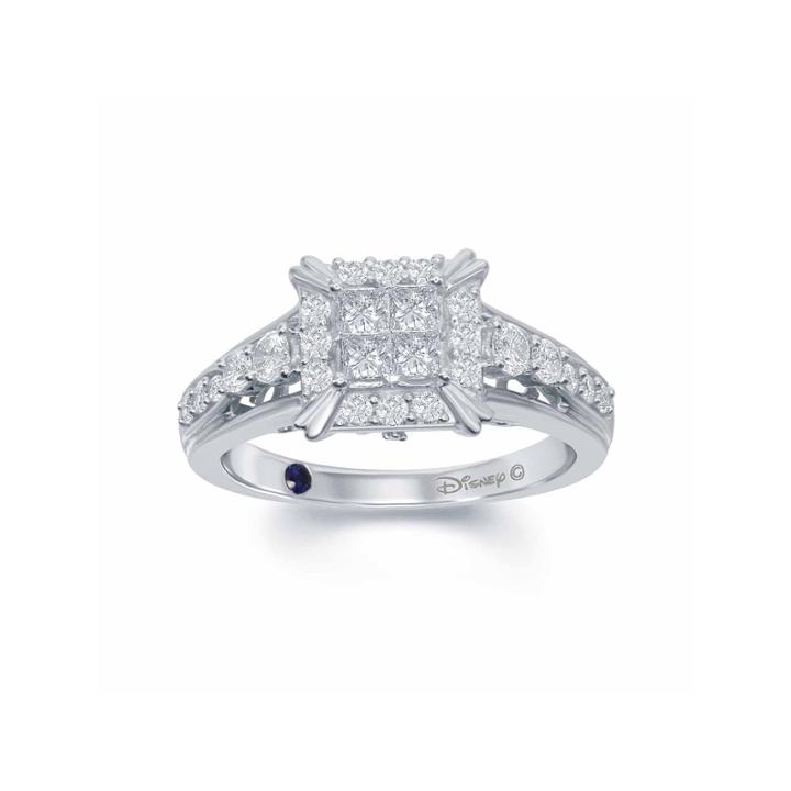 Enchanted By Disney 3/4 C.t.t.w. Diamond 14k White Gold Cinderella Carriage Ring